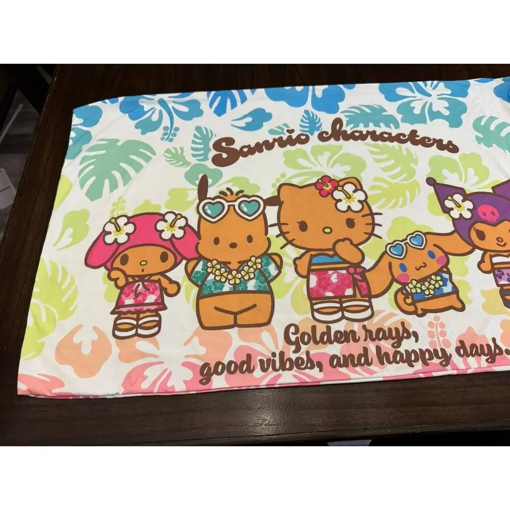 Cooling pillowcase Sanrio Hello Kitty and friends Hawaii zipper colorful stretch
